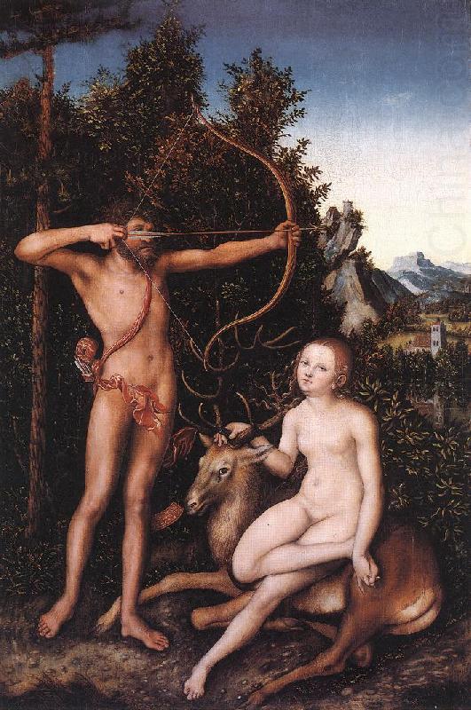 CRANACH, Lucas the Elder Apollo and Diana fdg china oil painting image